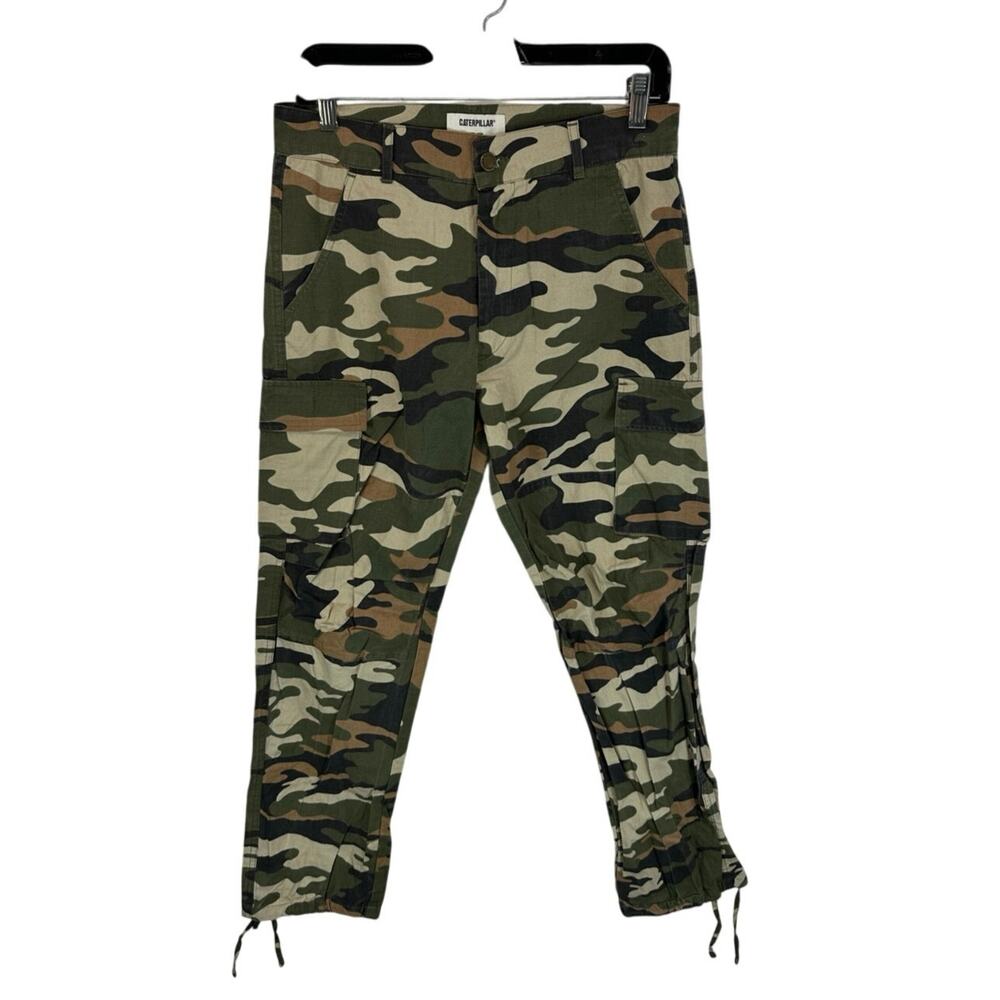 Cat Caterpillar Camo Cargo Pants Skater Streetwear Utility Size 30